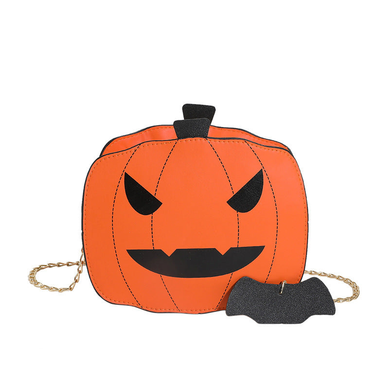 Halloween Cartoon Pumpkin Shoulder Bag For Girls Chain Crossbody