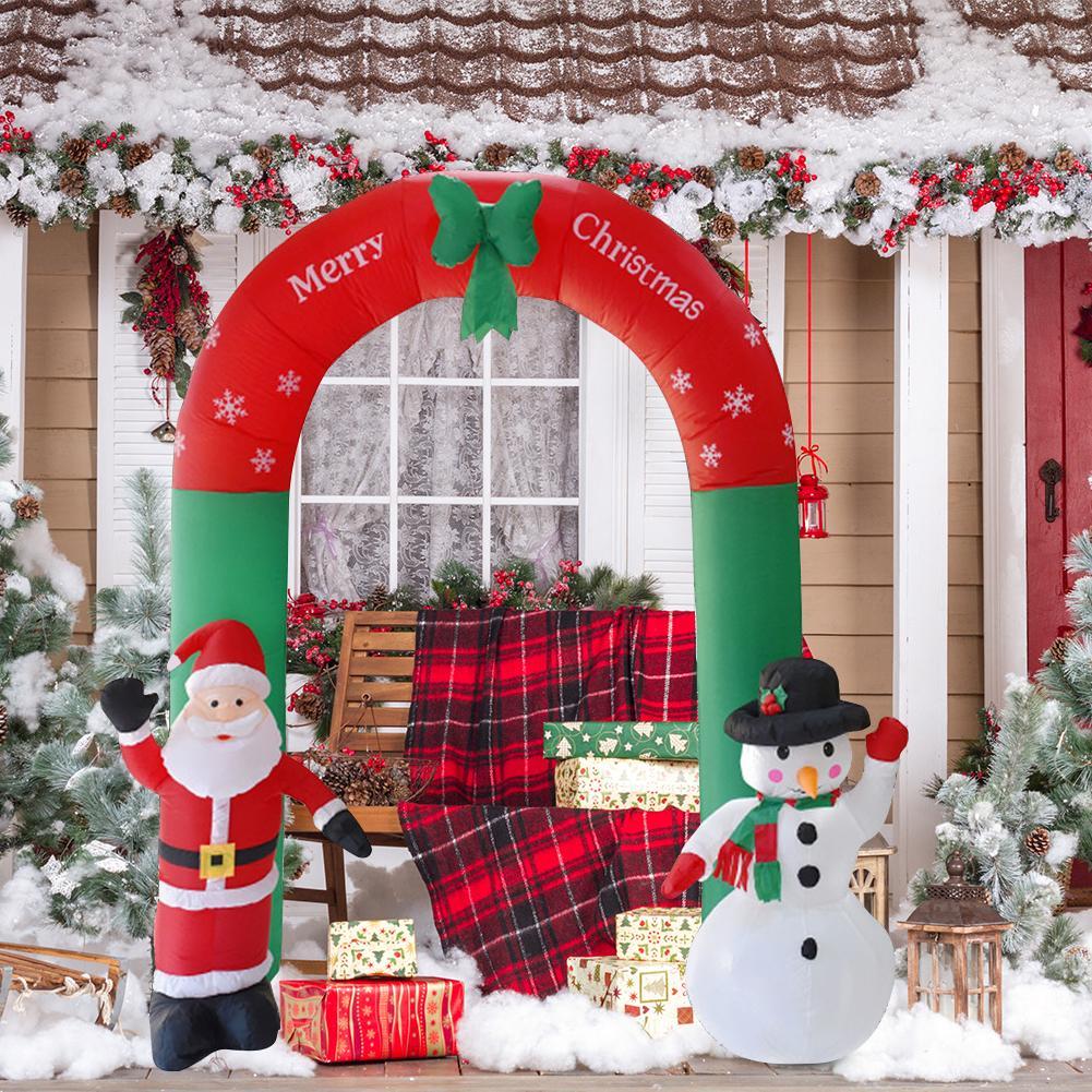 Giant Arch Santa Claus Snowman Inflatable Garden Yard Archway Christmas