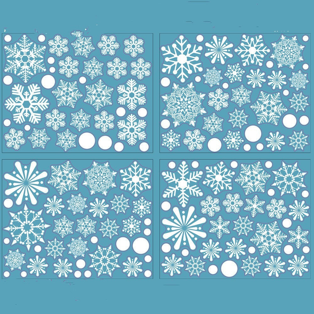 Static Glass Christmas and New Year Stickers