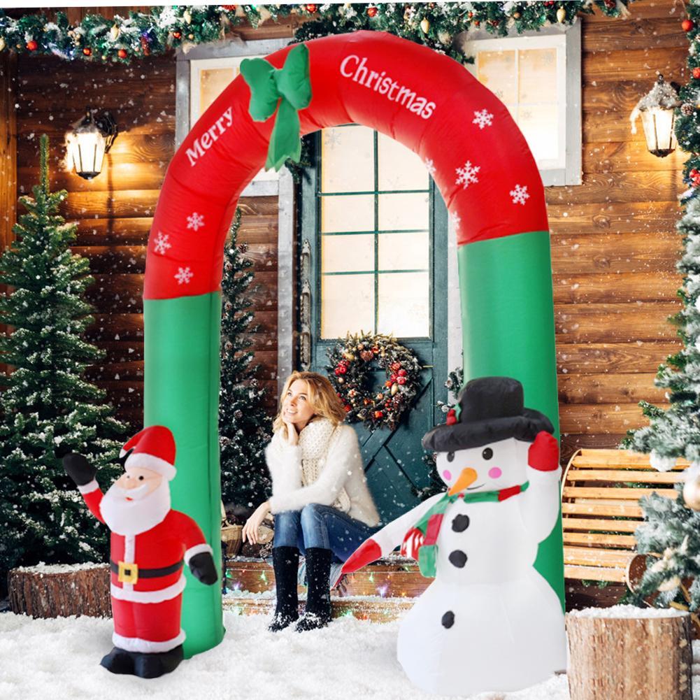 Giant Arch Santa Claus Snowman Inflatable Garden Yard Archway Christmas