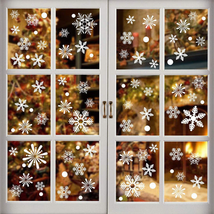 Static Glass Christmas and New Year Stickers