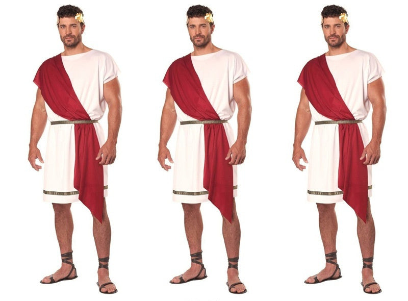 Halloween Cosplay Ancient Greek King Gladiator Costume Couple Outfit Stage Costume