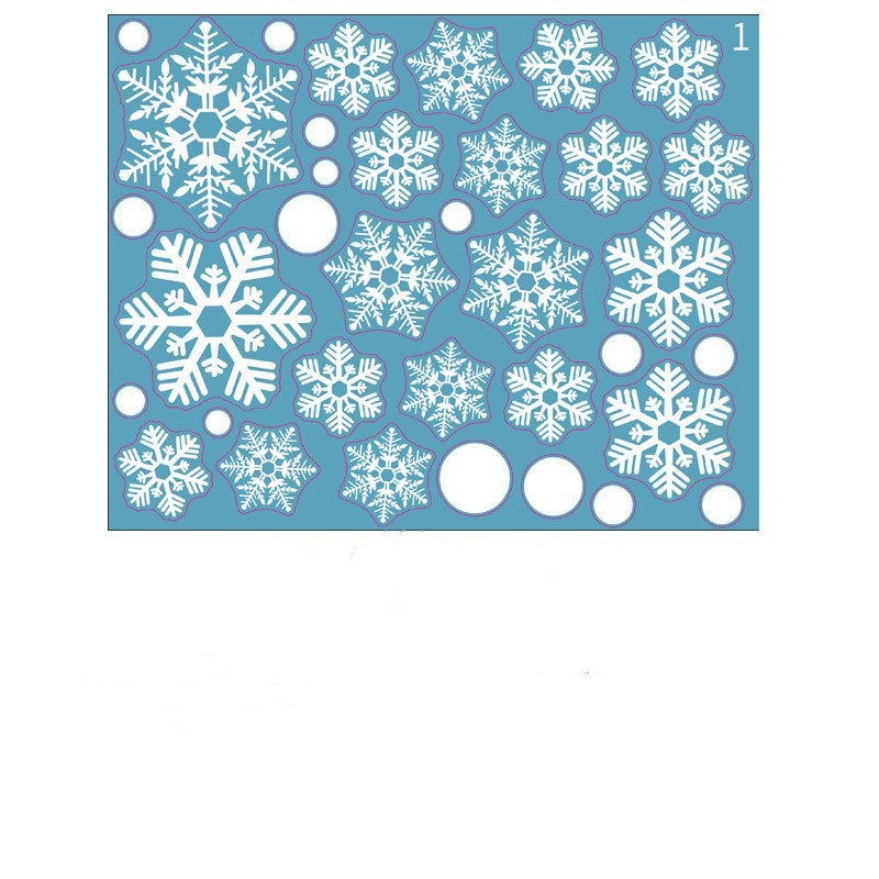 Static Glass Christmas and New Year Stickers