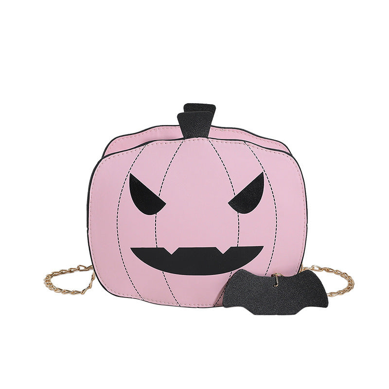 Halloween Cartoon Pumpkin Shoulder Bag For Girls Chain Crossbody