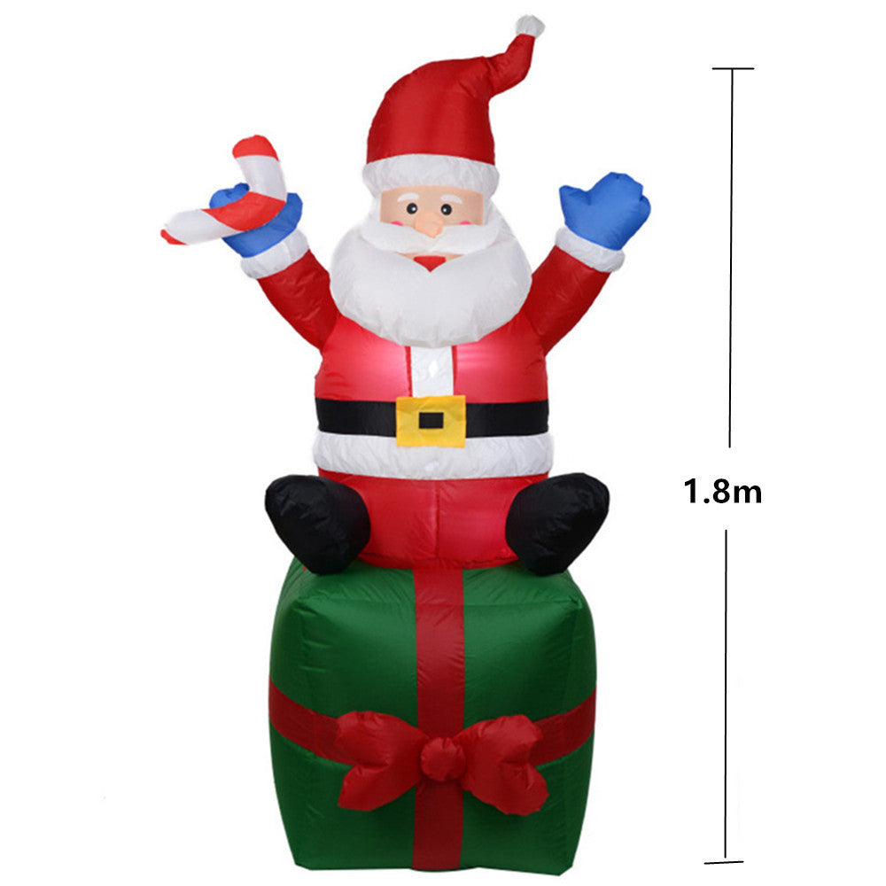 Inflatable Night Light Merry Christmas Outdoor Santa Claus