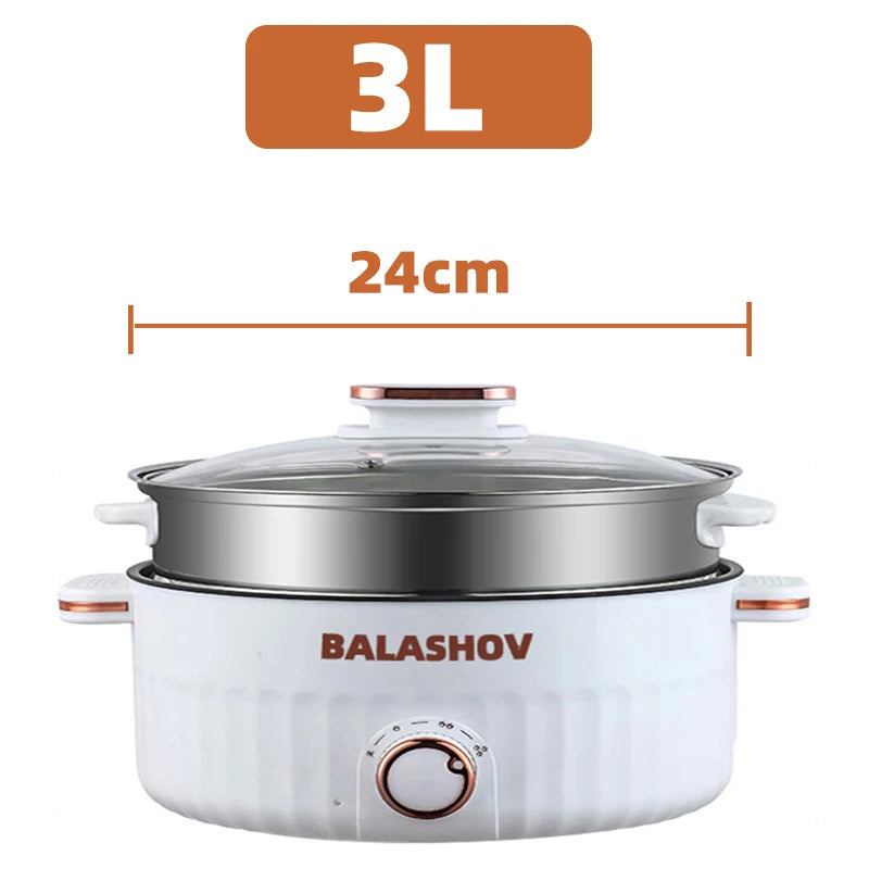 3L Portable Electric Rice Cooker Multifunctional Pan