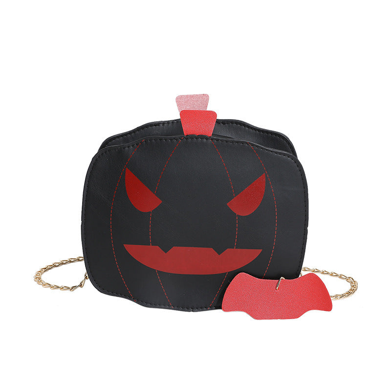 Halloween Cartoon Pumpkin Shoulder Bag For Girls Chain Crossbody