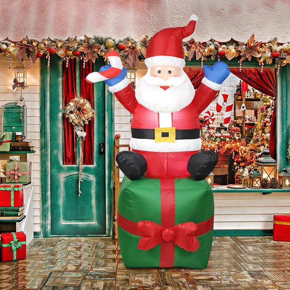 Inflatable Night Light Merry Christmas Outdoor Santa Claus