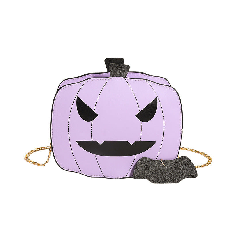 Halloween Cartoon Pumpkin Shoulder Bag For Girls Chain Crossbody