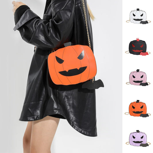 Halloween Cartoon Pumpkin Shoulder Bag For Girls Chain Crossbody