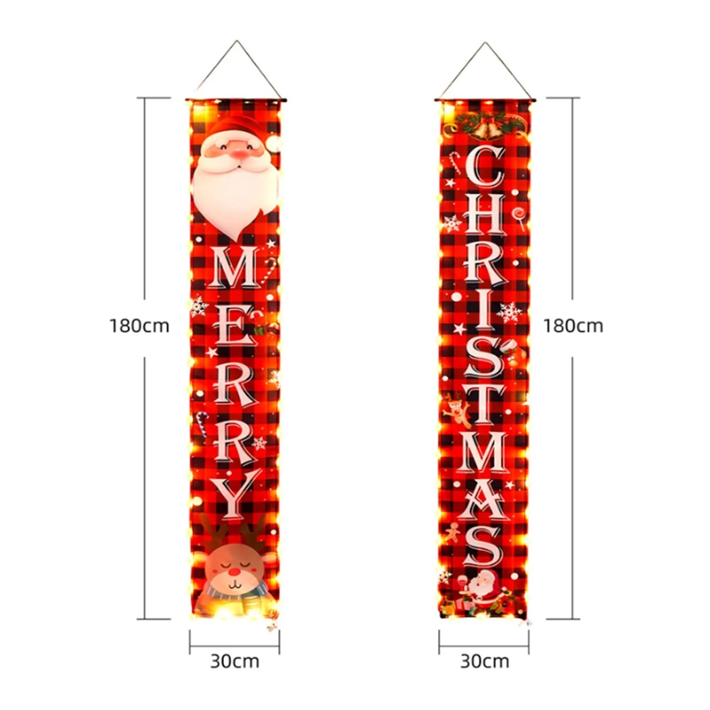 Merry Christmas Door Banner Decoration 2024