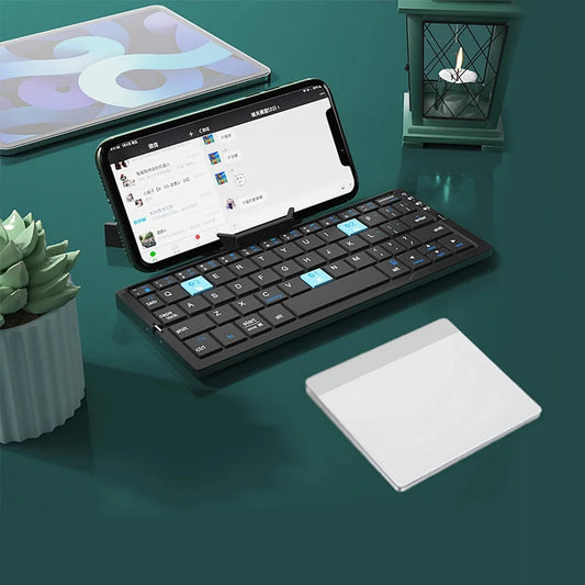 Foldable Keyboard and Mouse (Mobile/PC) : Bluetooth Connected