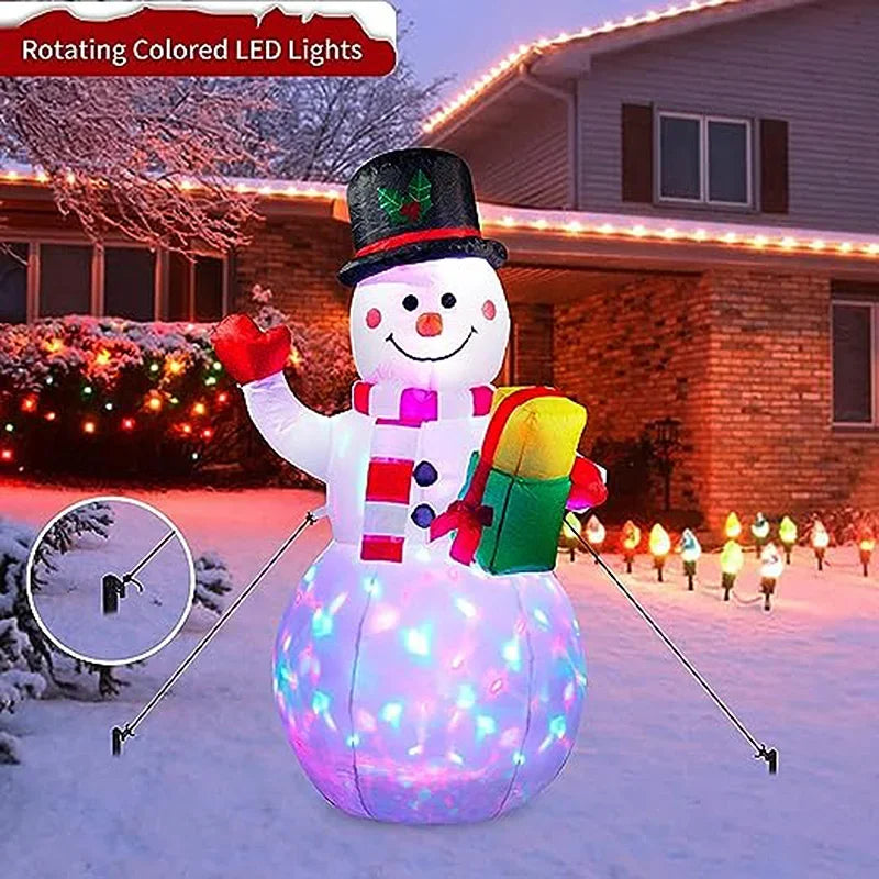 1.5m Cartoon Giant Snowman LED Garden Lawn Yard Inflatable