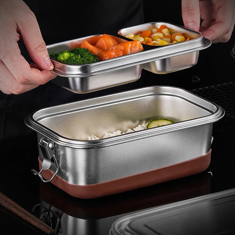 Stainless Steel 2 Layers Lunch Box