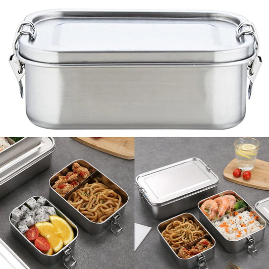 2 Grids Stainless Steel Authentic Lunch Box