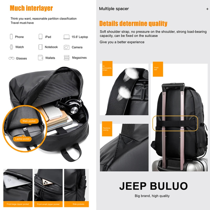 JEEP 4 in 1  Backpack Waterproof Business Casual Travel Bag