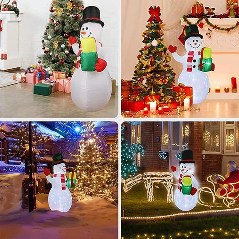 1.5m Cartoon Giant Snowman LED Garden Lawn Yard Inflatable