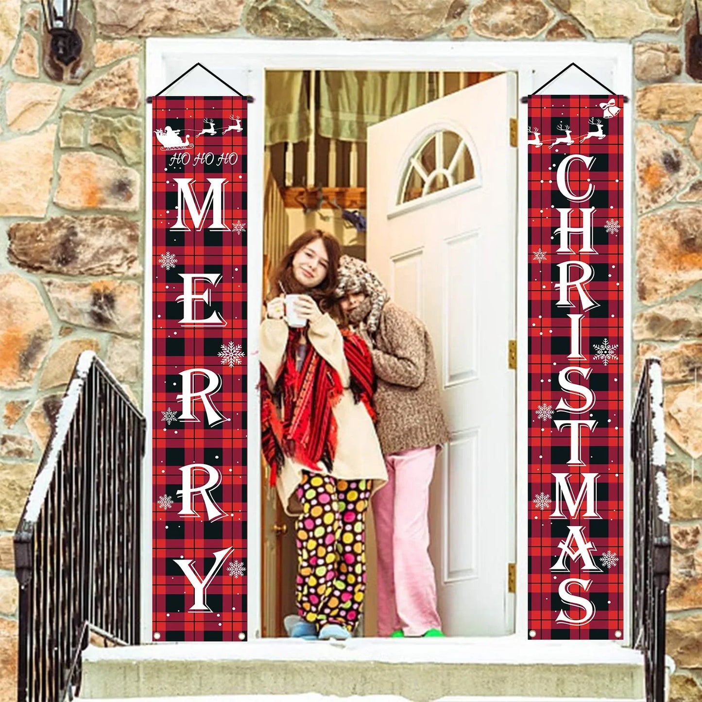 Merry Christmas Banner Decorations Indoor Outdoor Home Decor