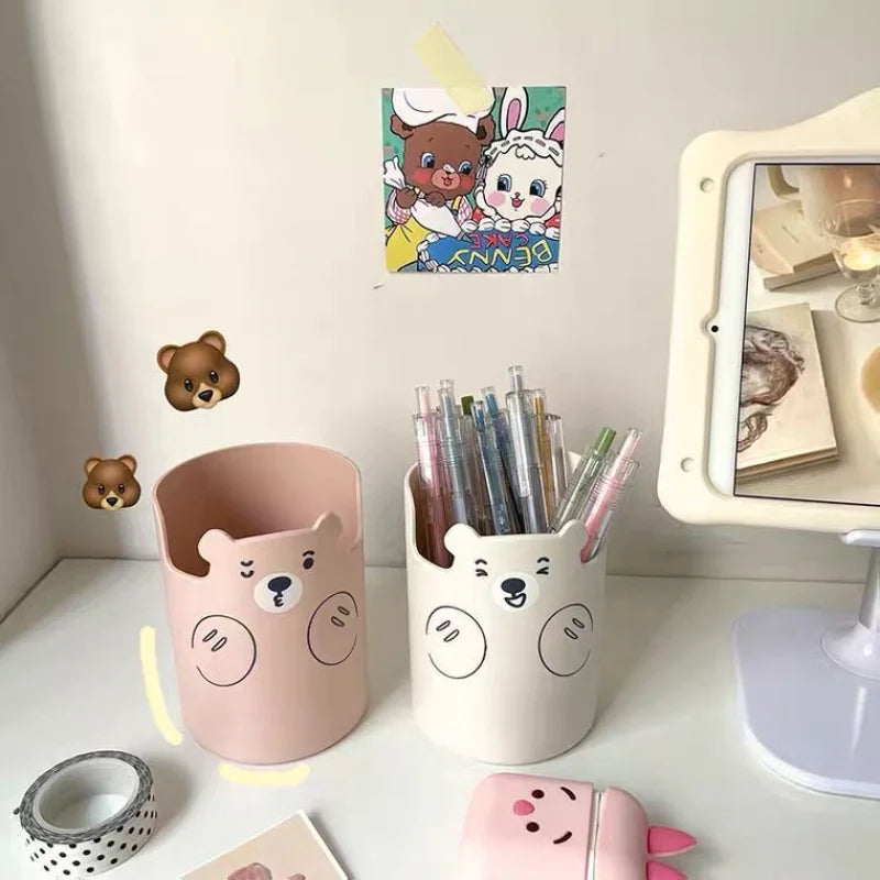 Cartoon Bear Stationery Pen Holder Multifunctional