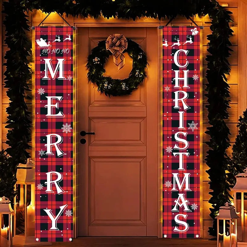 Merry Christmas Banner Decorations Indoor Outdoor Home Decor