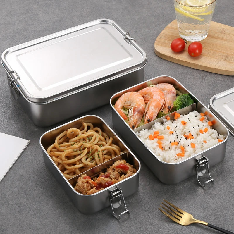 2 Grids Stainless Steel Authentic Lunch Box