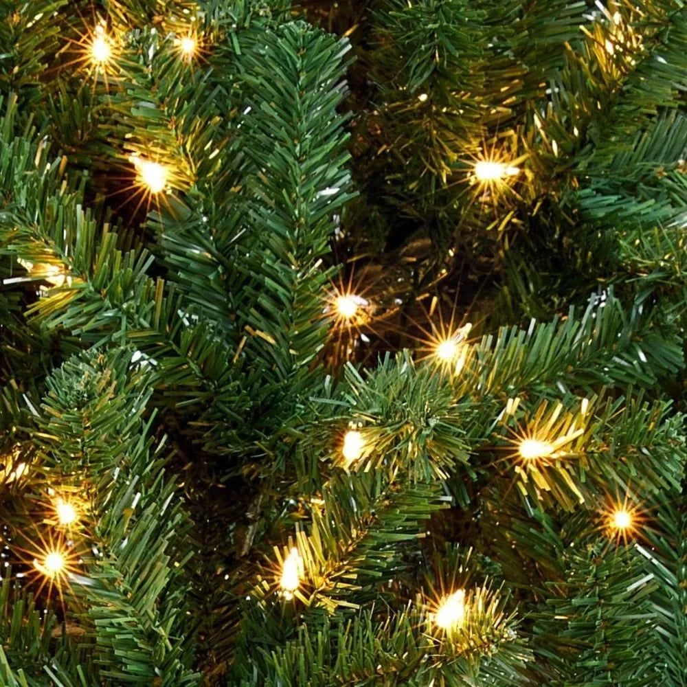 Christmas tree 6Ft Pre-lit Spruce Pre Lighted Xmas Tree with 300 Warm White Lights