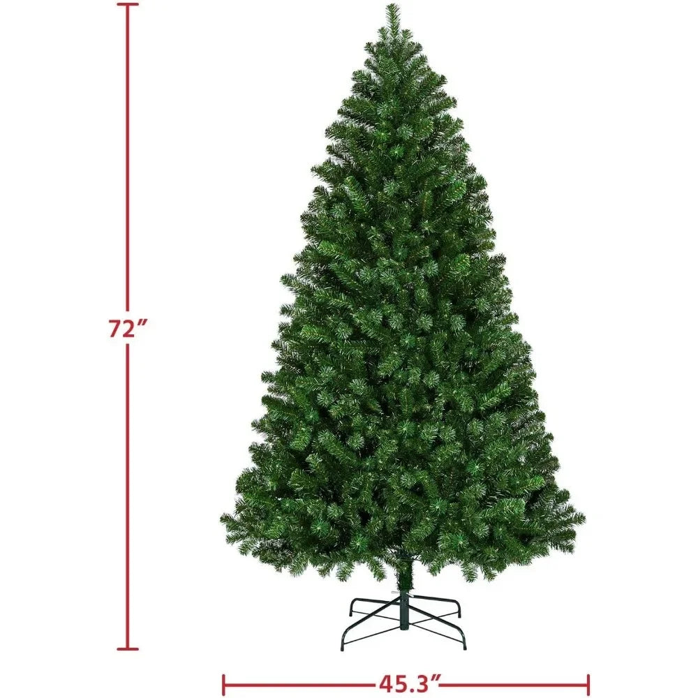 Christmas tree 6Ft Pre-lit Spruce Pre Lighted Xmas Tree with 300 Warm White Lights