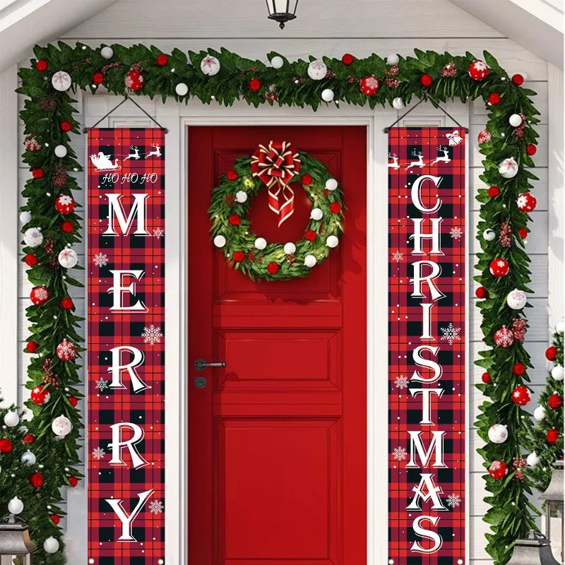 Merry Christmas Banner Decorations Indoor Outdoor Home Decor