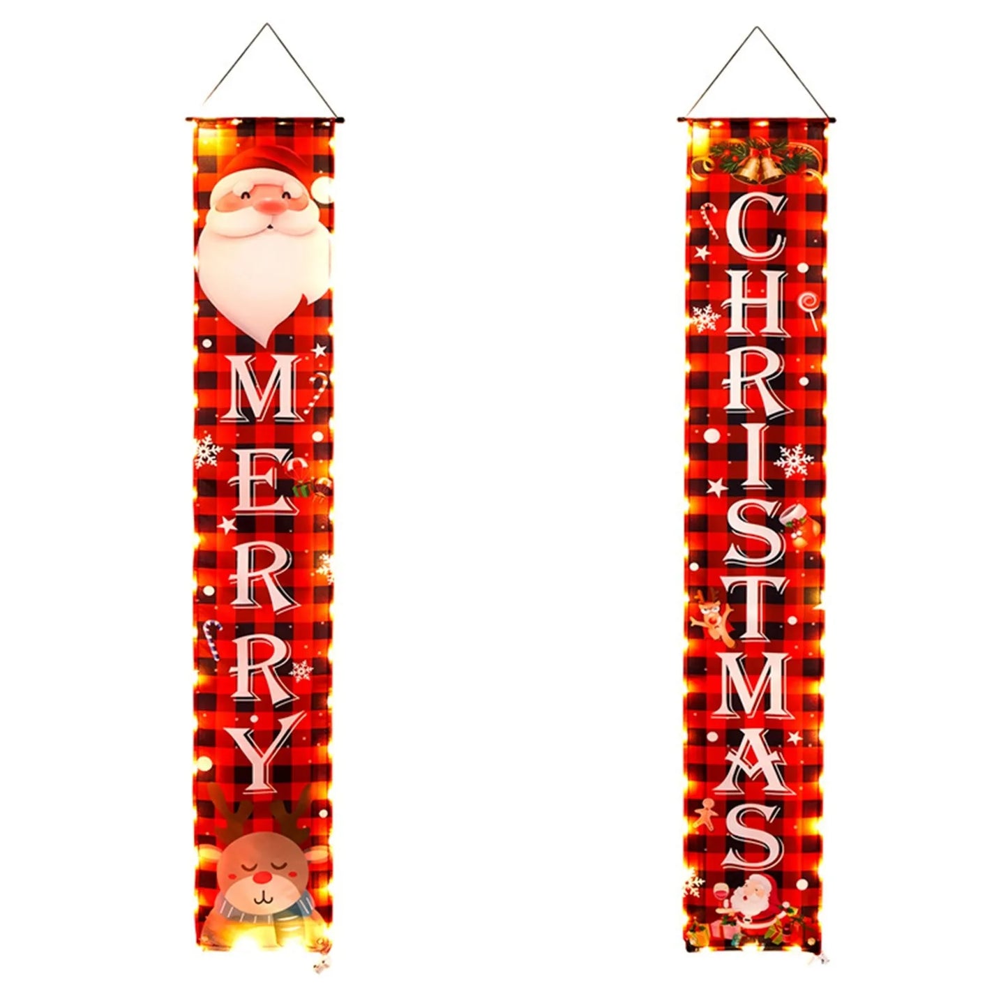 Merry Christmas Door Banner Decoration 2024