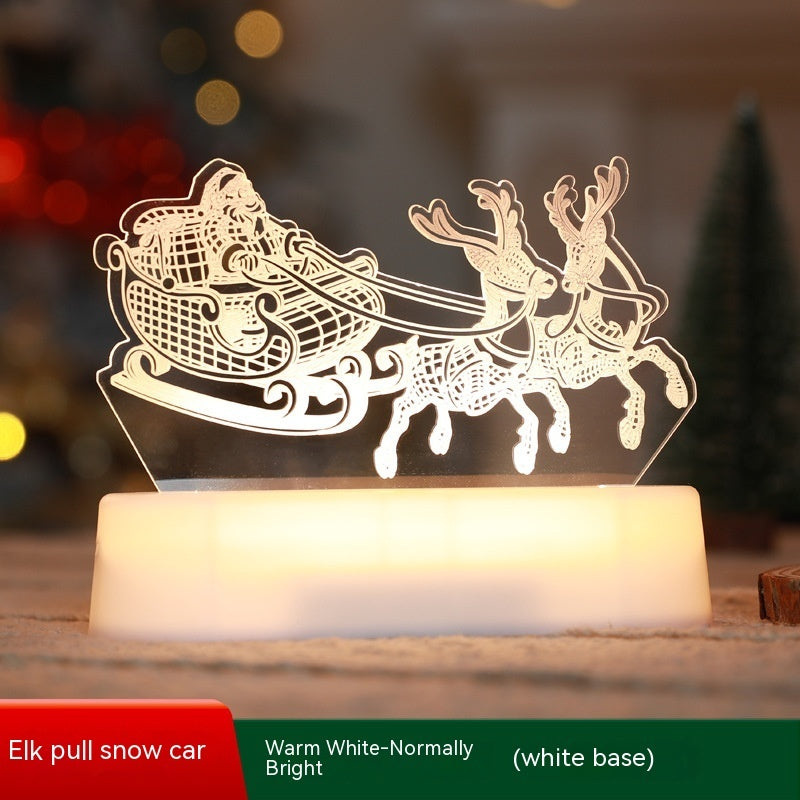 3D Lamp Acrylic LED Night Lights New Year Christmas Kids Gift Christmas Ornaments