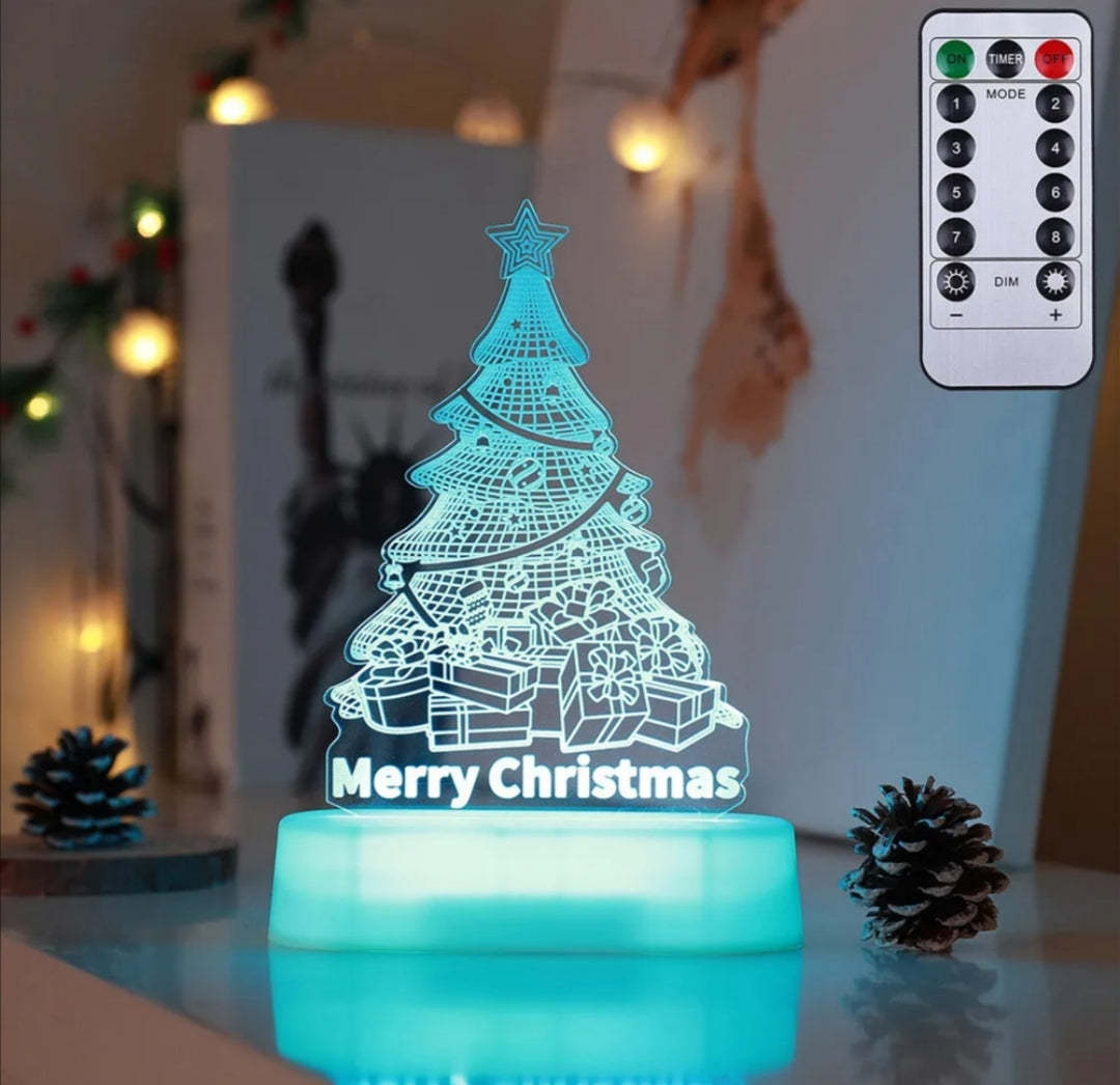 3D Lamp Acrylic LED Night Lights New Year Christmas Kids Gift Christmas Ornaments