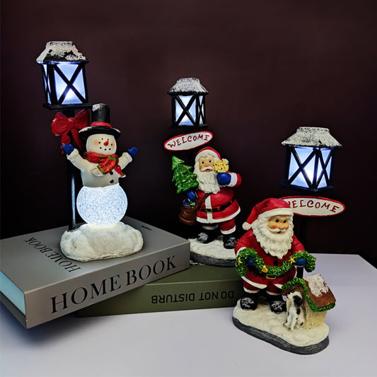 Christmas Gifts Resin Snowman Night Light Decoration