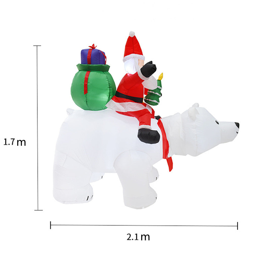 Inflatable Night Light Merry Christmas Outdoor Santa Claus